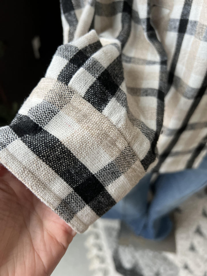 Plaid Drop Shoulder Jacket from Multiples