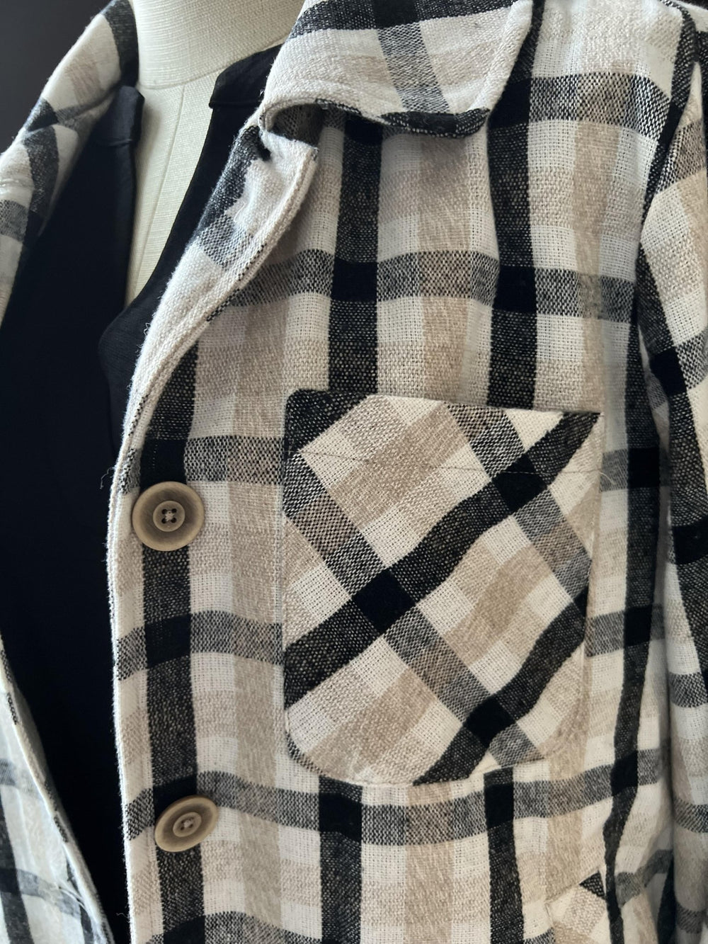 Plaid Drop Shoulder Jacket from Multiples - High Call Outfitters