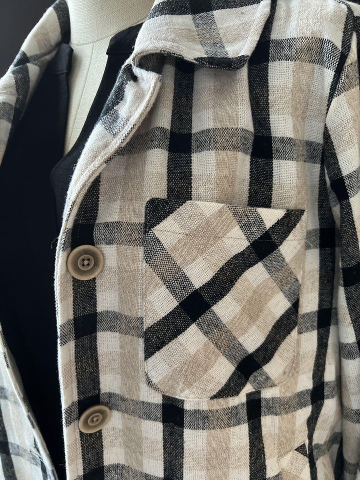 Plaid Drop Shoulder Jacket from Multiples