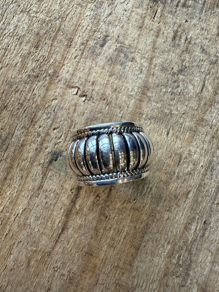 Adjustable Sterling Silver Wave Ring
