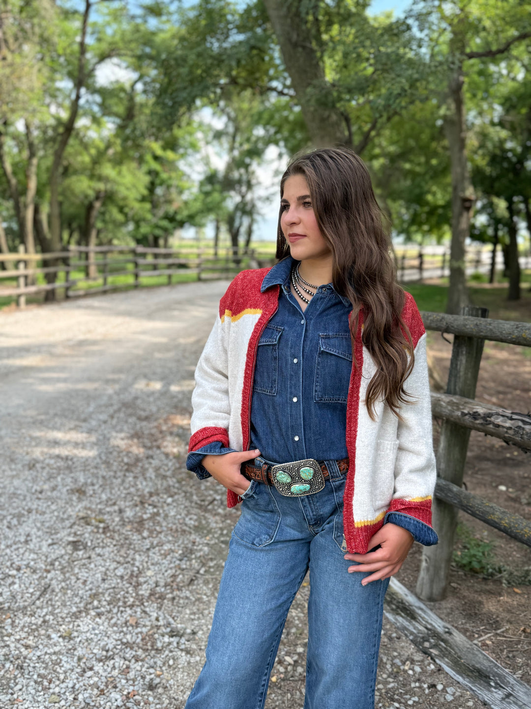 Bronc Front Zip Cardigan