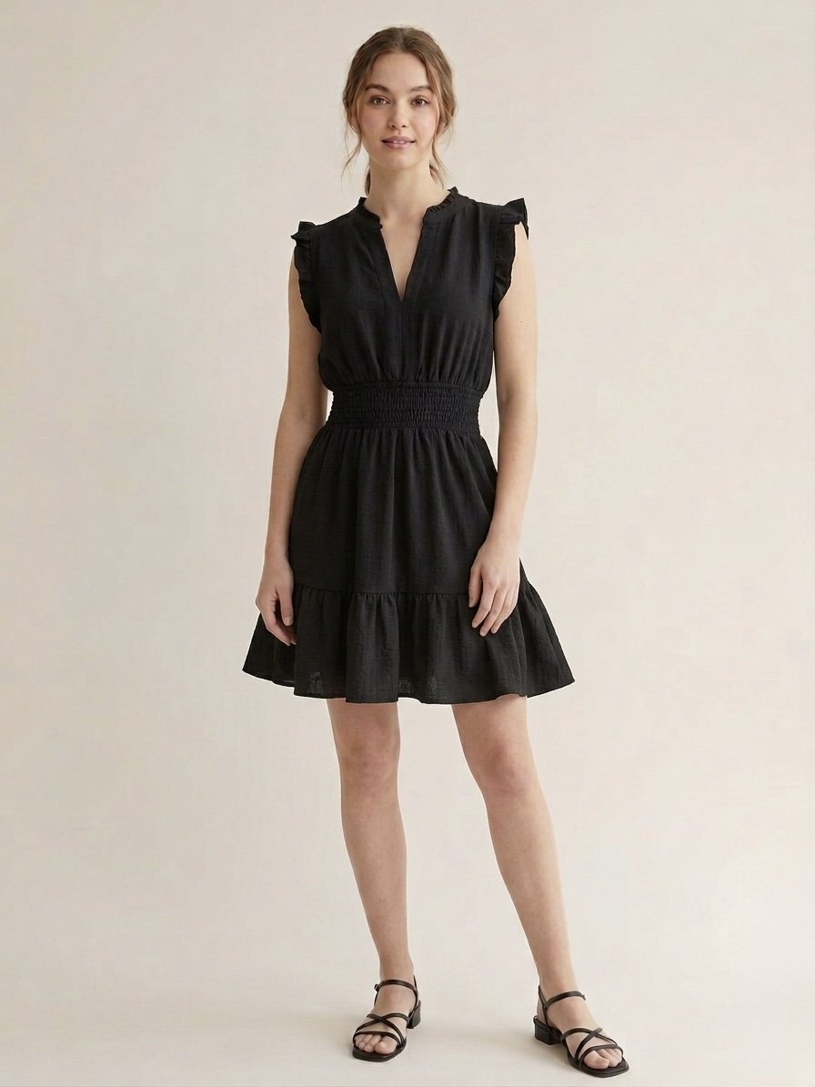 Smocked Waist Sleeveless Dress - High Call Outfitters