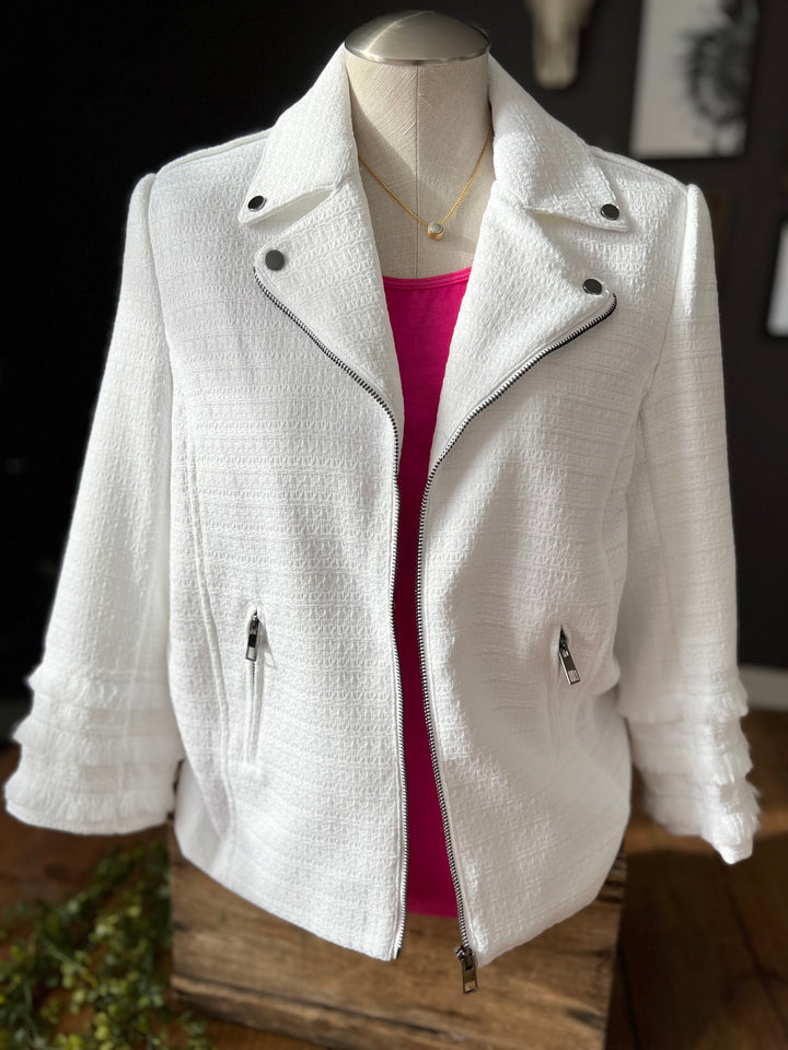 Triple Fringe Textured Jacket from Multiples