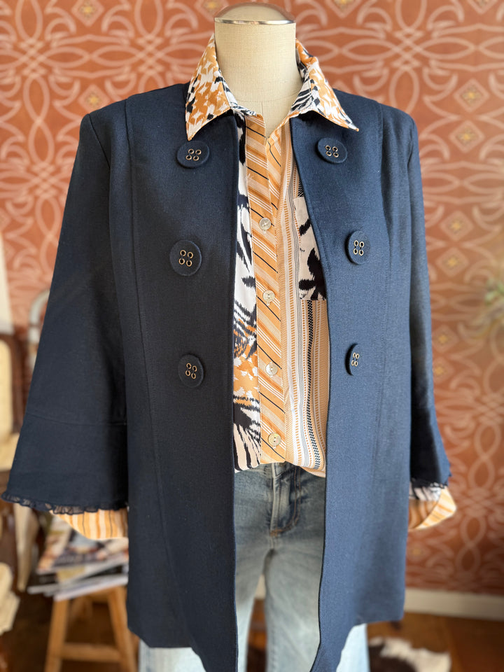 Double Button Linen Blend Jacket from Multiples