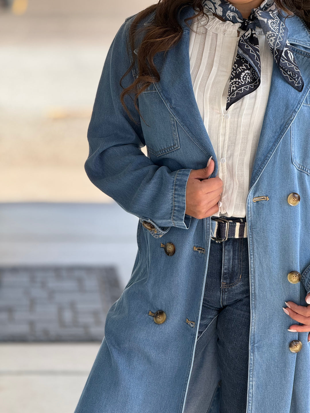 Denim Trench Coat from Tribal