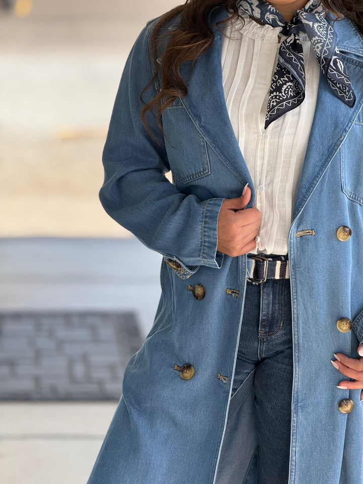 Denim Trench Coat from Tribal