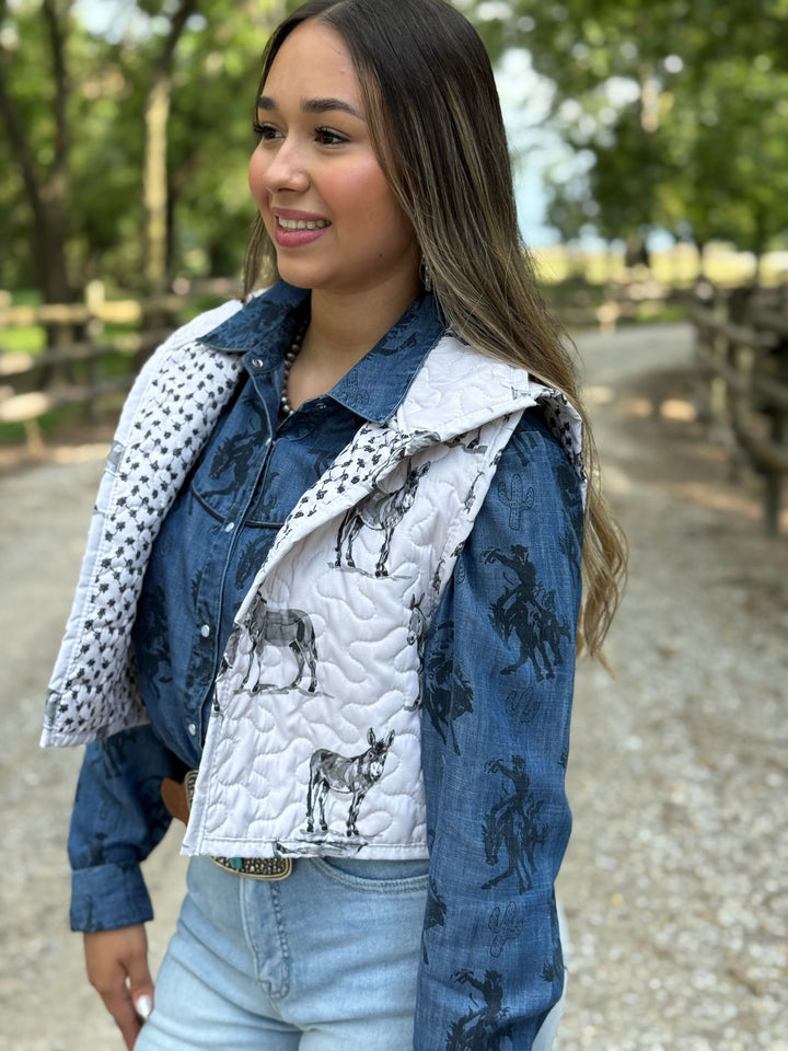 Donkey Icon Short Vest from Ida Mae