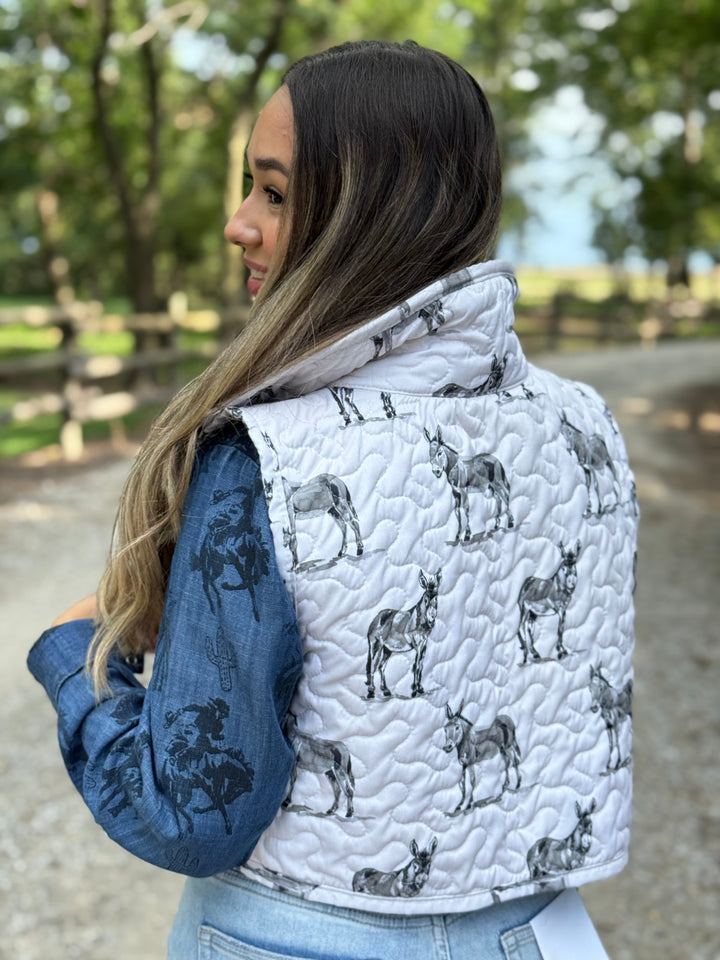 Donkey Icon Short Vest from Ida Mae