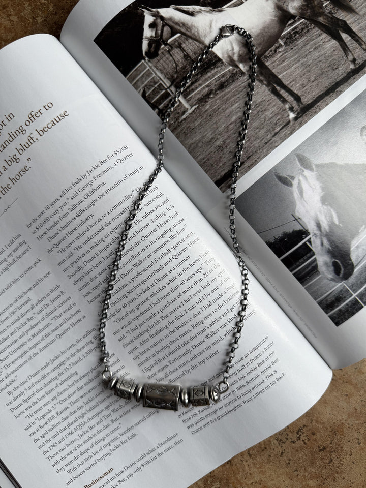 Stamped Tube Necklace