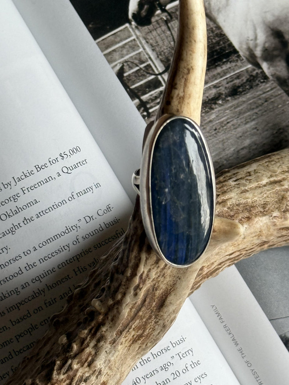 Large Oval Nomad Lapis Ring from Peyote Bird - High Call Outfitters