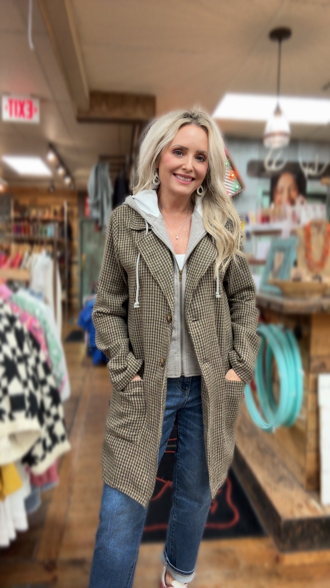 Car Coat with Detachable Hood