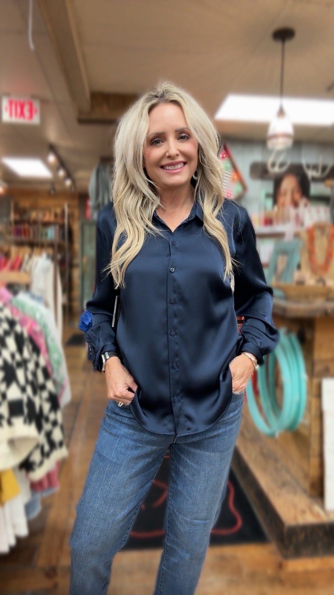 Classic Long Sleeve Button Front Shirt from Liverpool - High Call Outfitters