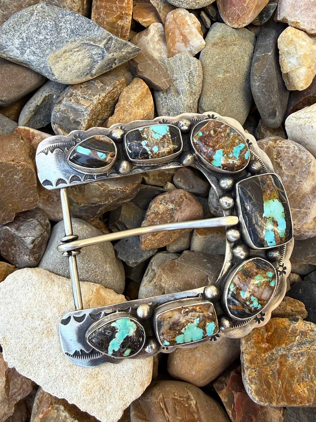 BlackJack Turquoise Sterling Silver Belt Buckle