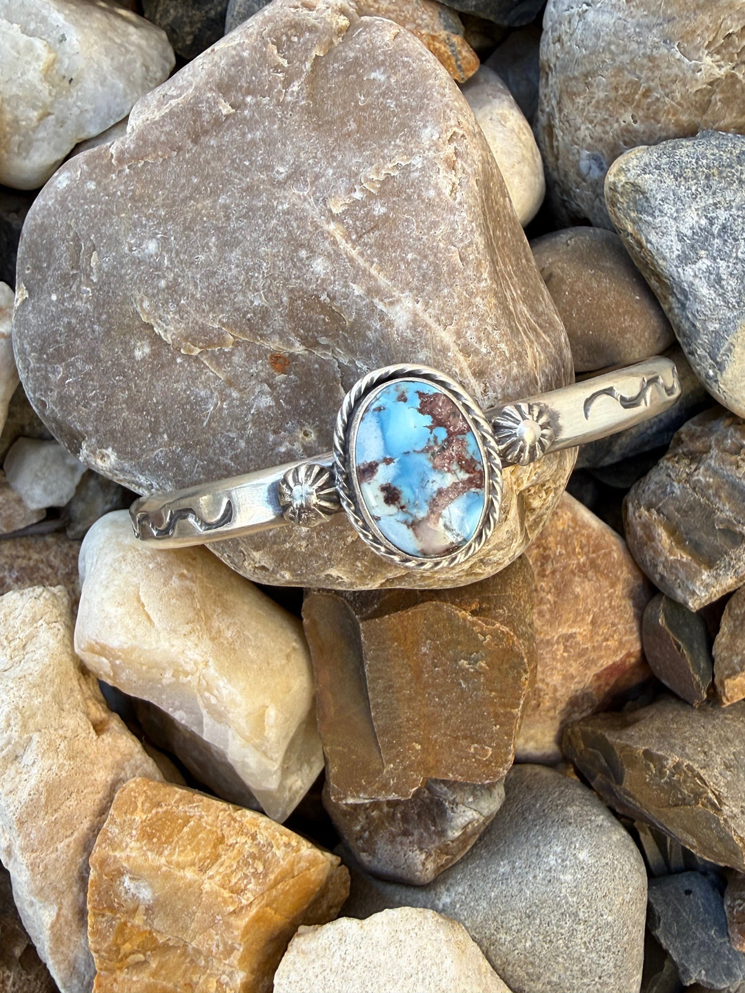 Golden Hills Turquoise Sterling Silver Cuff