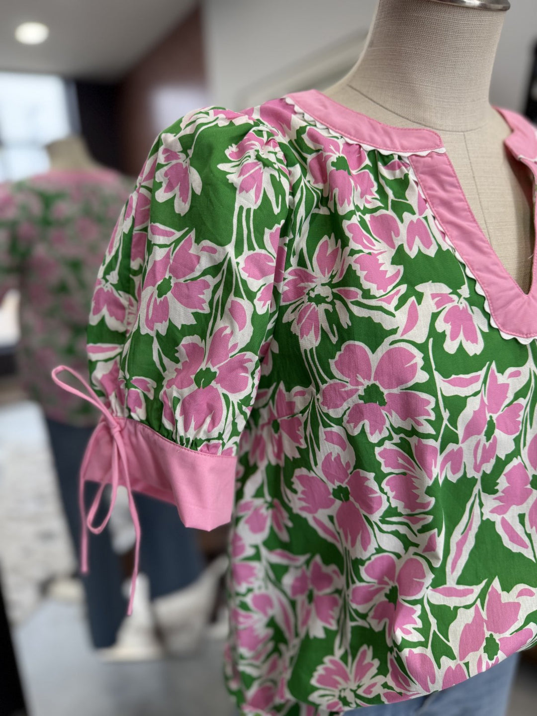 All Over Floral Print Top