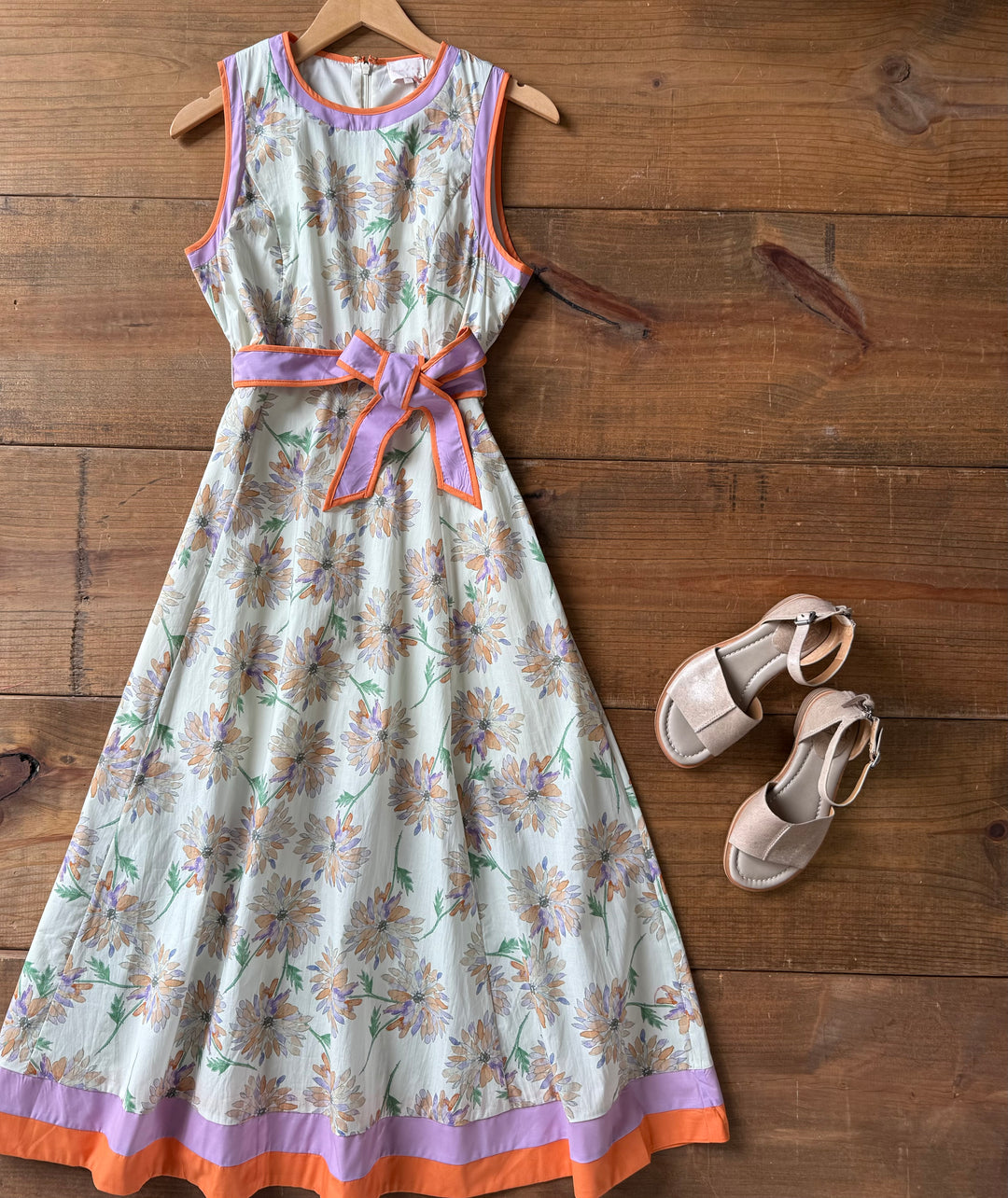 Sleeveless Floral Midi Dress