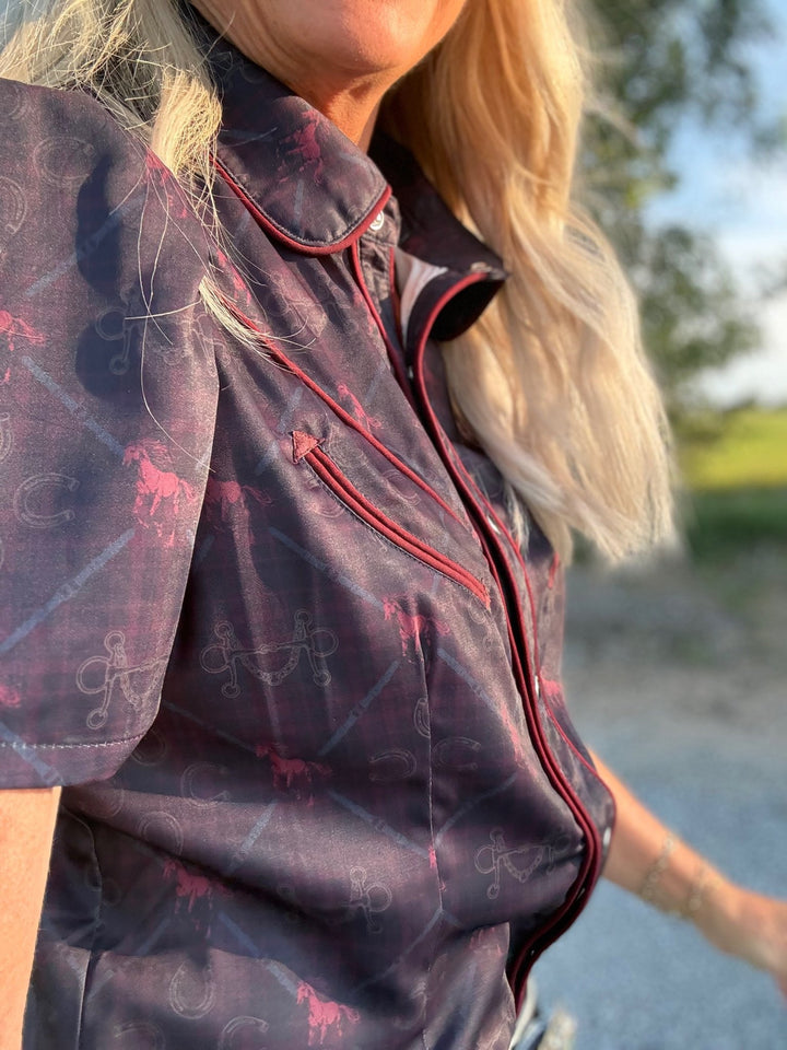 Satin Arrow Horse Bit Top - High Call Outfitters