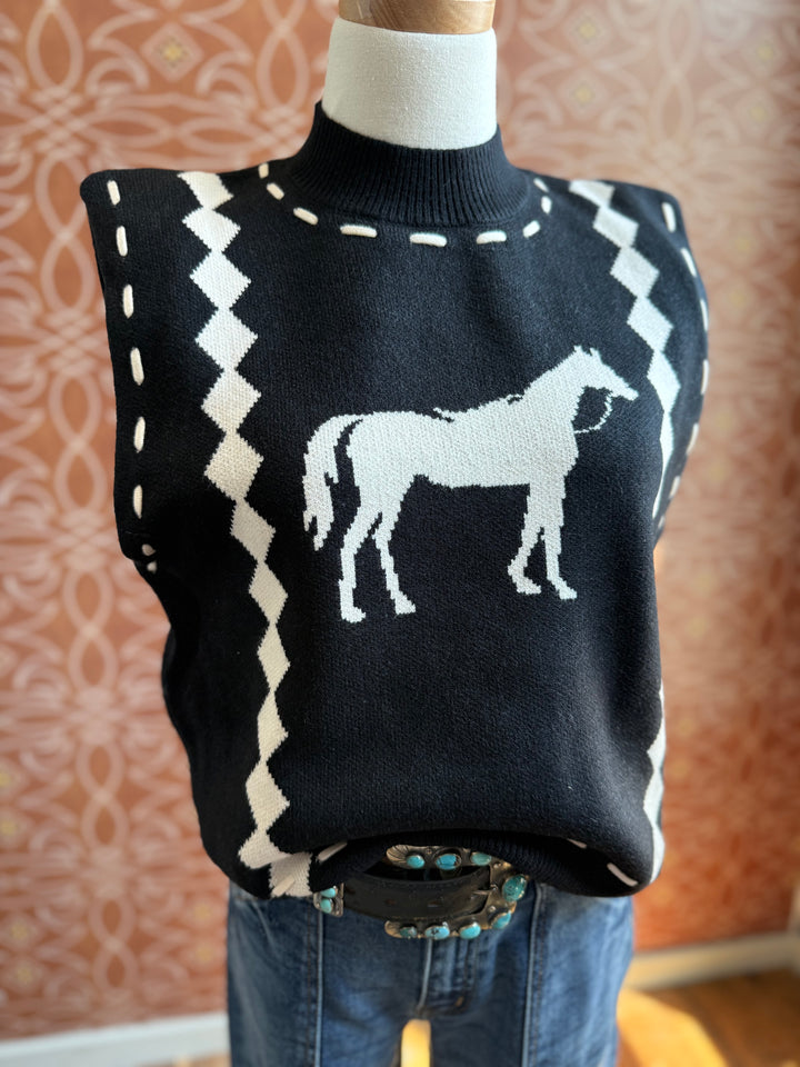 Standing Horse Sweater Vest