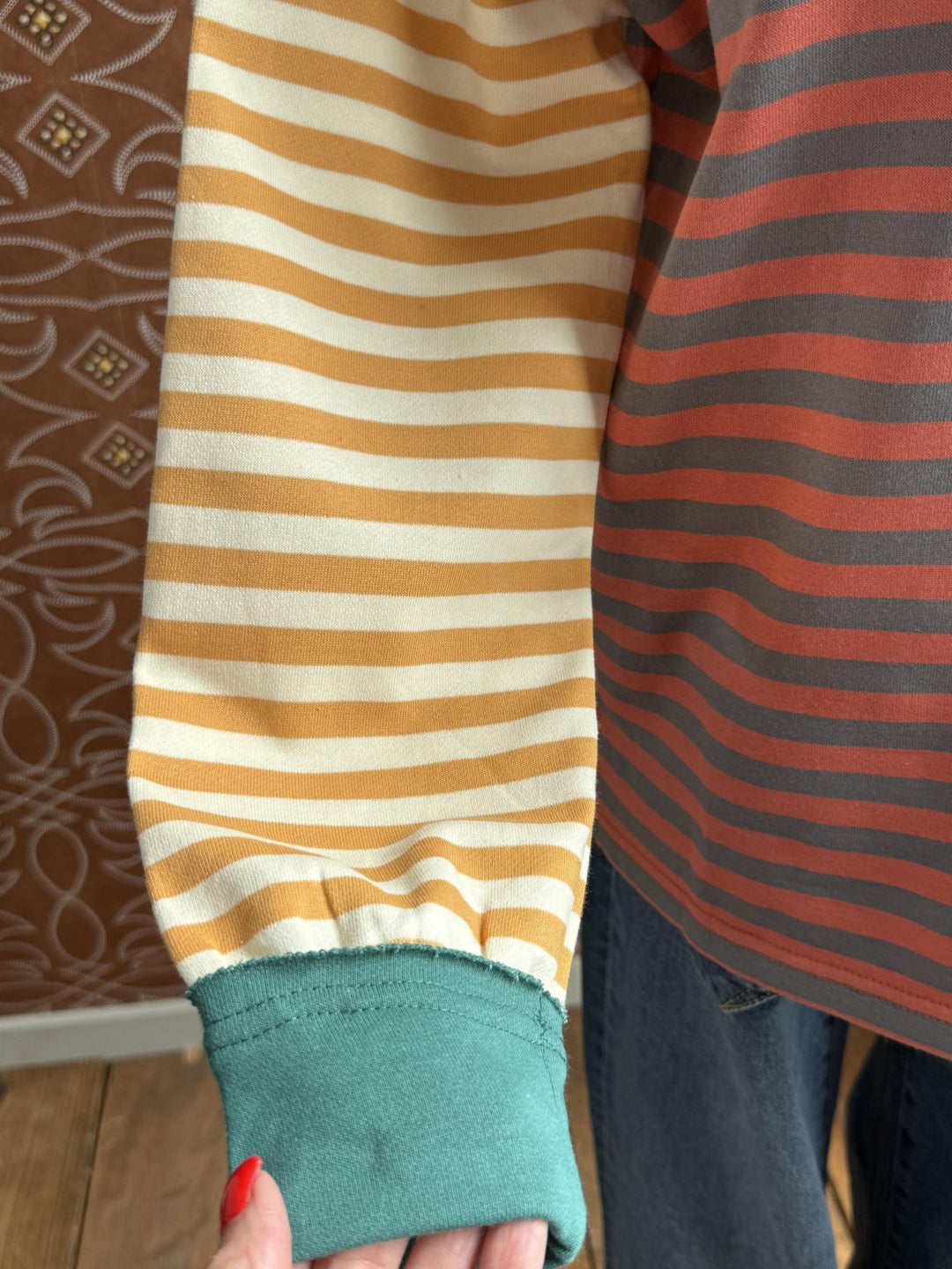 Mixed Stripe Pullover Top