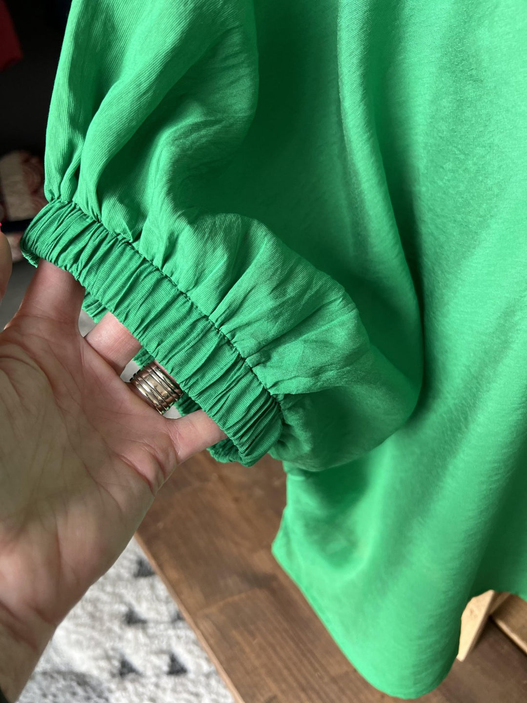 Collared V Neck Top