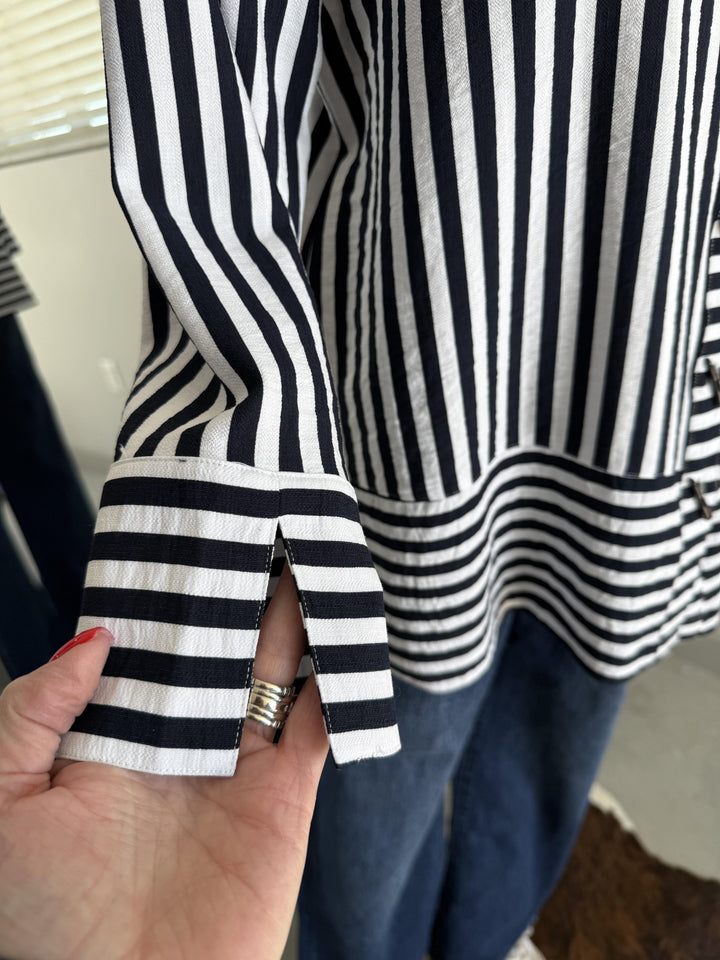 Stripe Turn Up Cuff Top from Mulitples