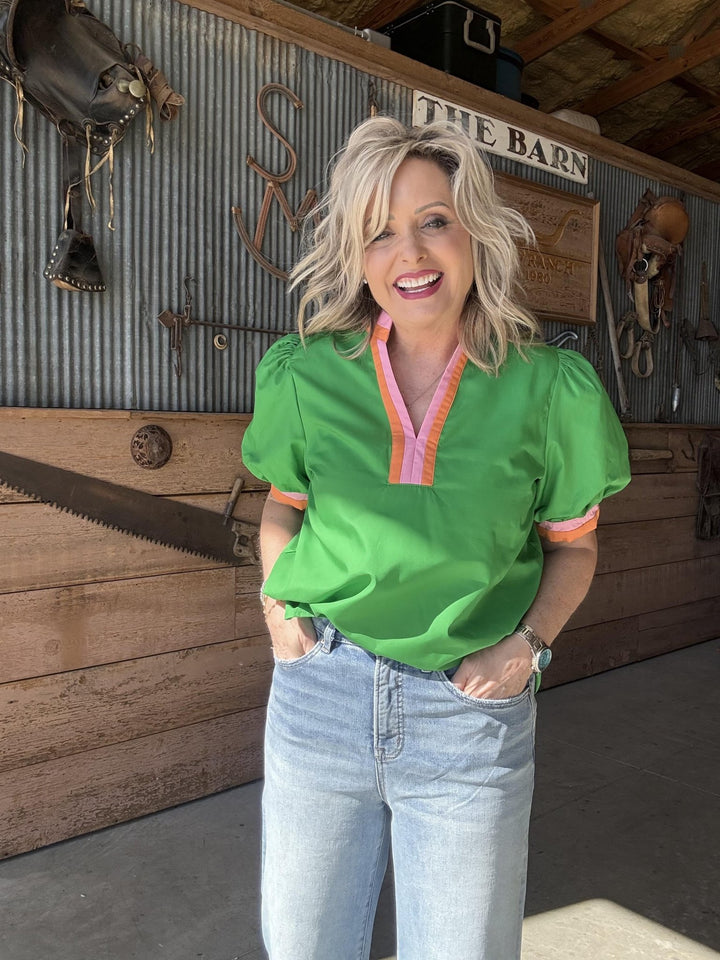 Contrast Band Solid Shirt - High Call Outfitters