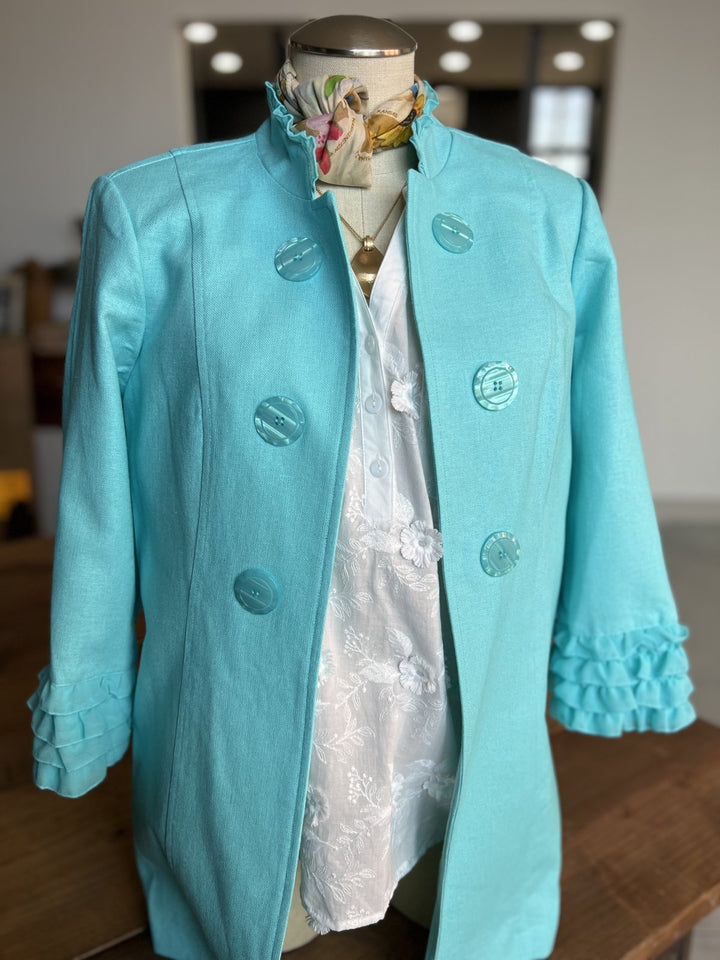 Double Button Linen Blend Jacket from Multiples