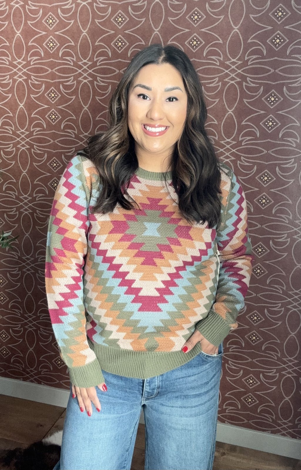Geometric Star Sweater from Cotton & Rye - High Call Outfitters