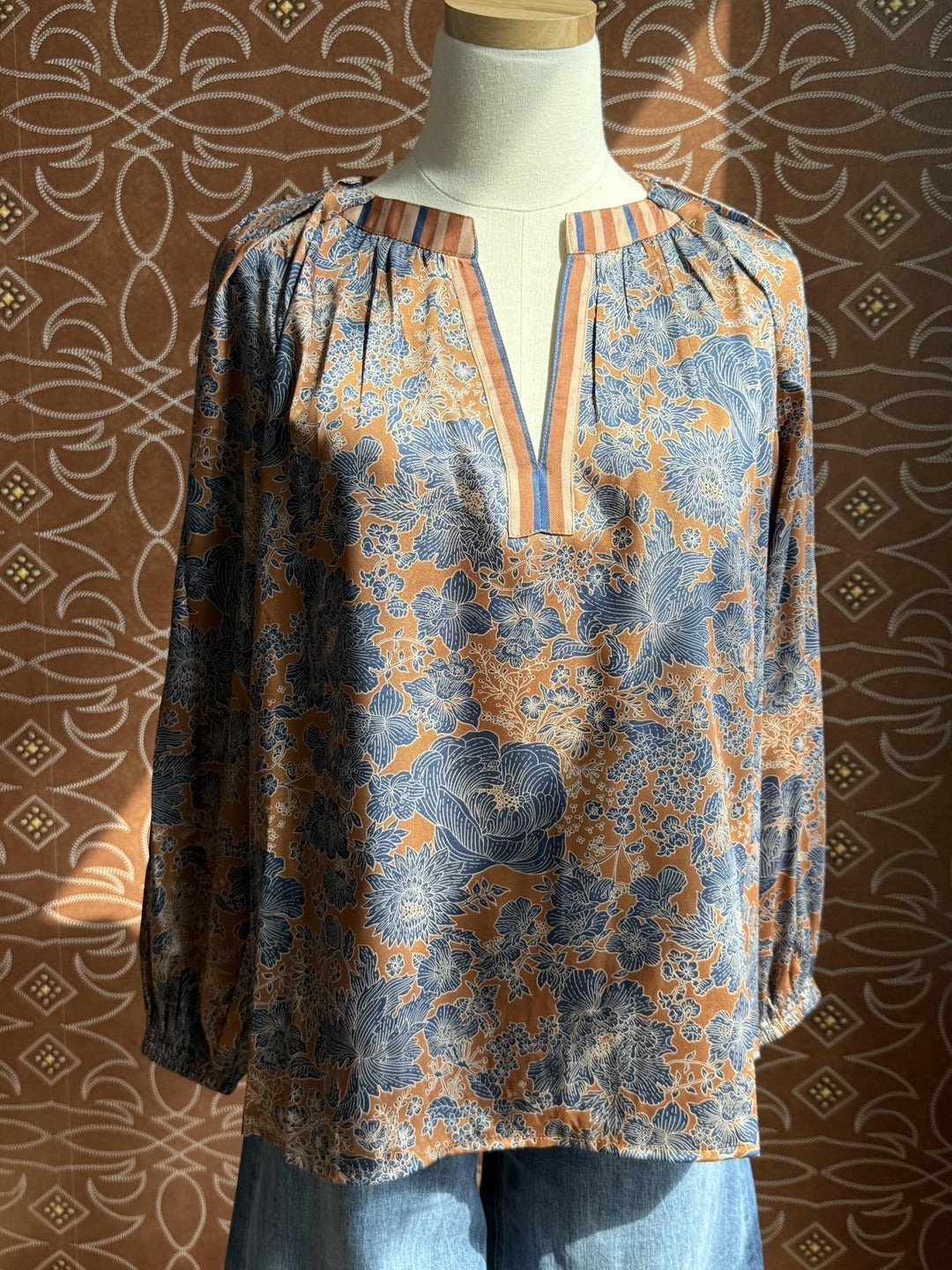 All Over Print Blouse - High Call Outfitters