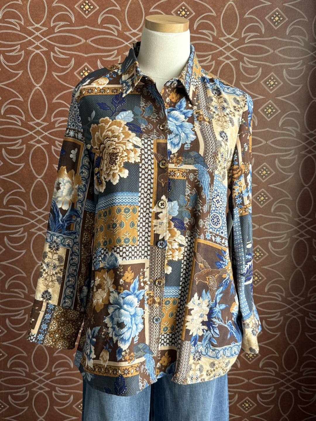 Patchwork Print Top from Multiples - High Call Outfitters