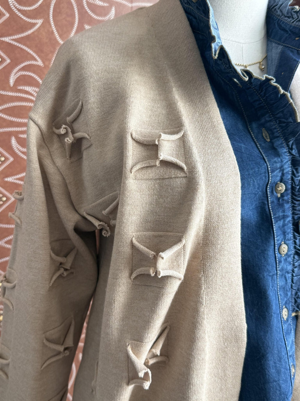 Cut Detail Cardigan from Multiples - High Call Outfitters