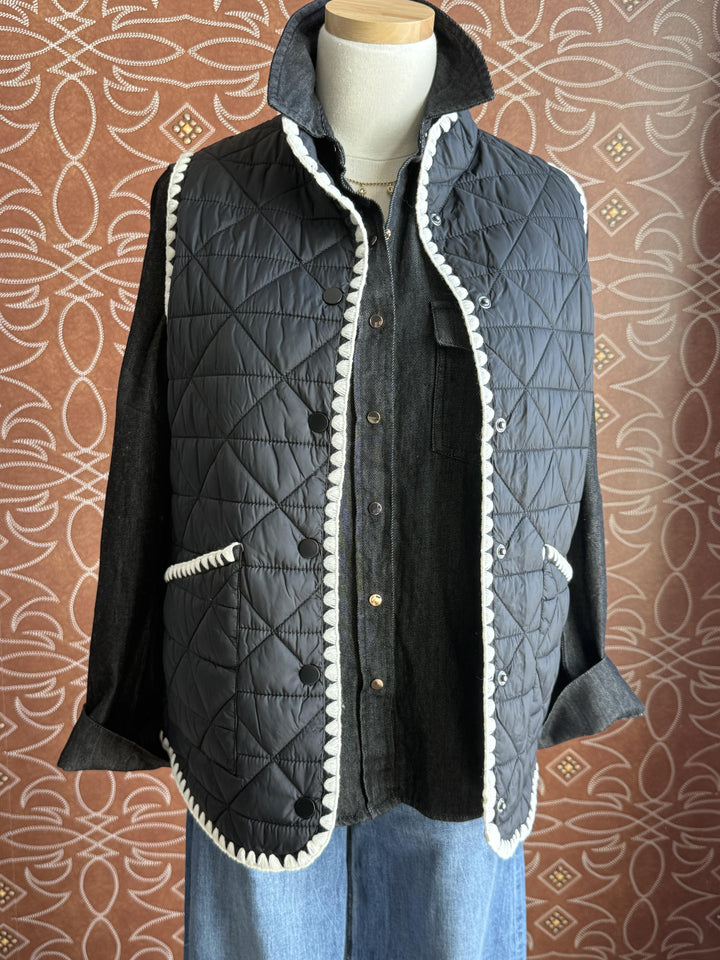 Edge Detailed Stitch Vest from Multiples