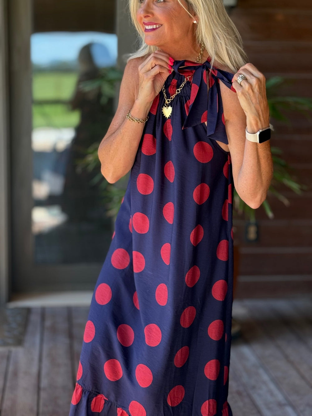 Polka Dot Midi Dress - High Call Outfitters