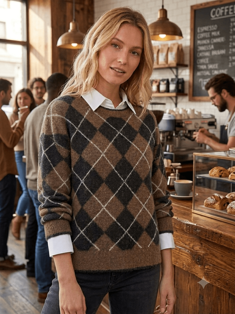 Argyle Crewneck Sweater