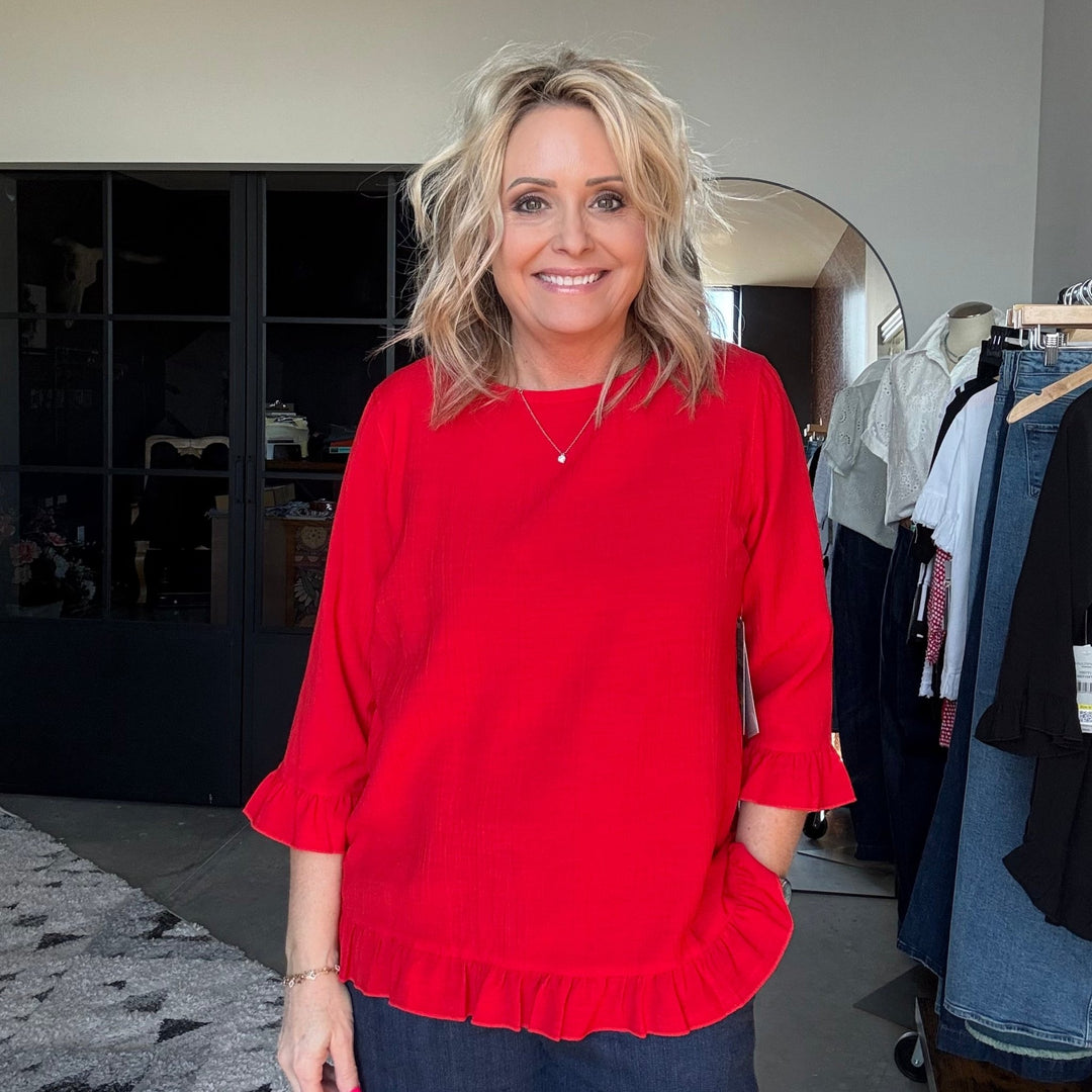 Button Detail Top from Multiples - High Call Outfitters