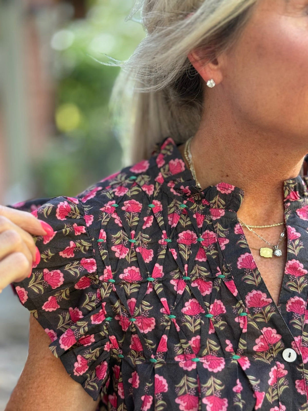 Button Front Flutter Sleeve Top from THML - High Call Outfitters