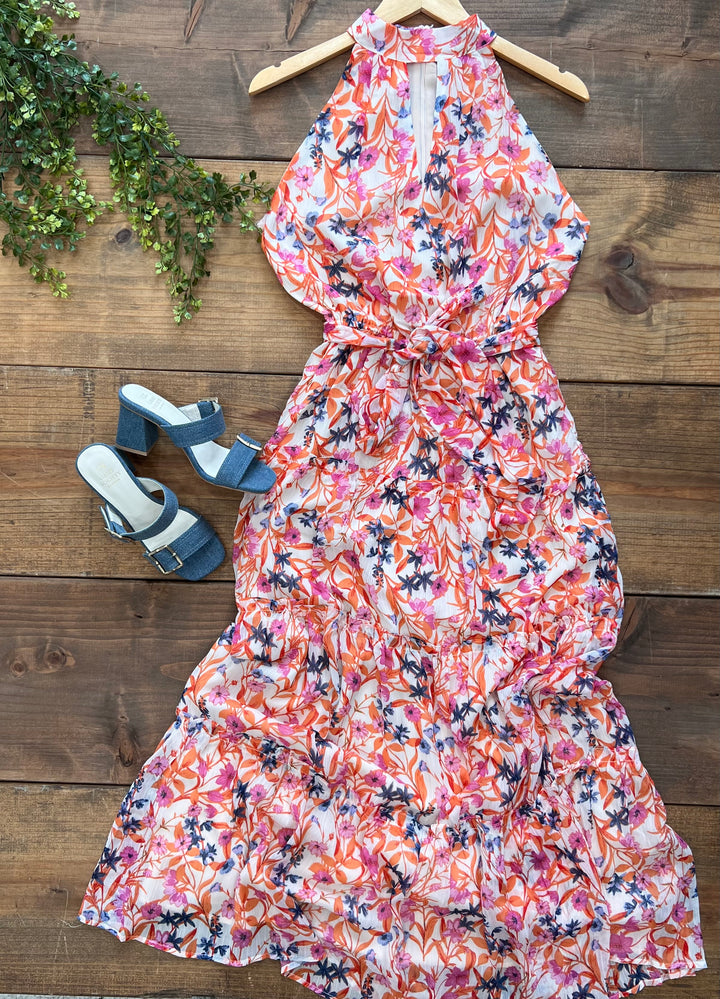 Keyhole Front Maxi Dress