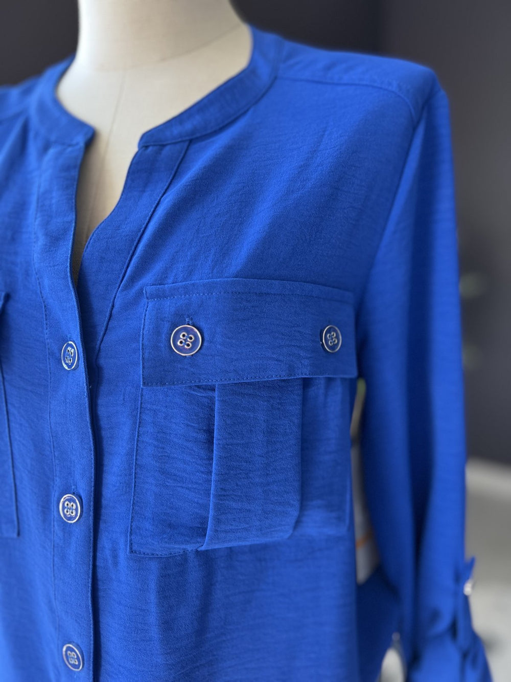 Banded Collar Shirt from Multiples - High Call Outfitters