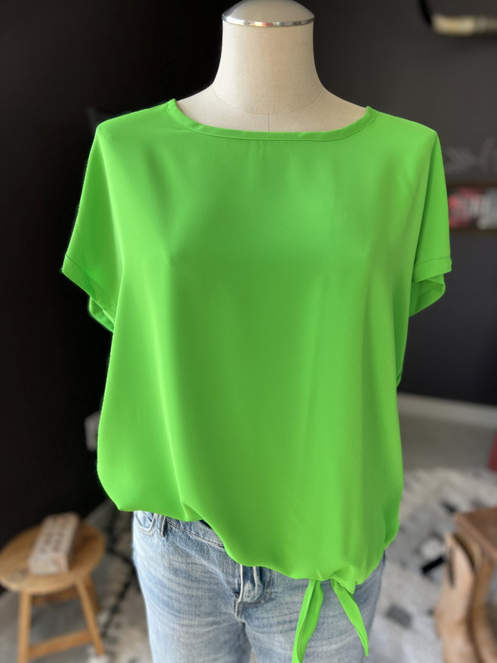 Split Shoulder Scoop Neck Top from Multiples