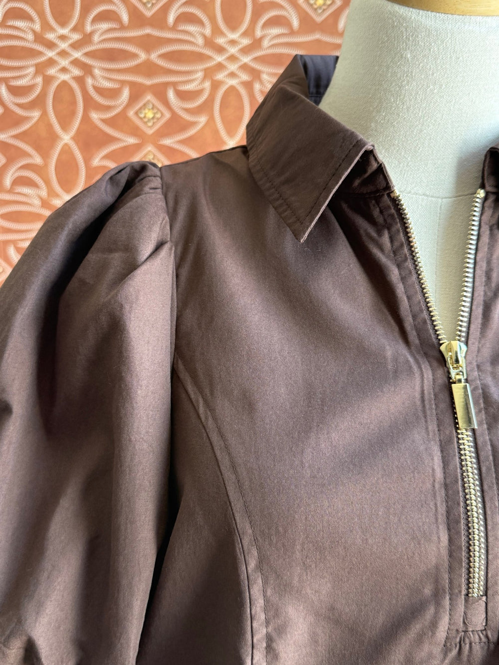 Puff Sleeve 1/4 Zip Top - High Call Outfitters