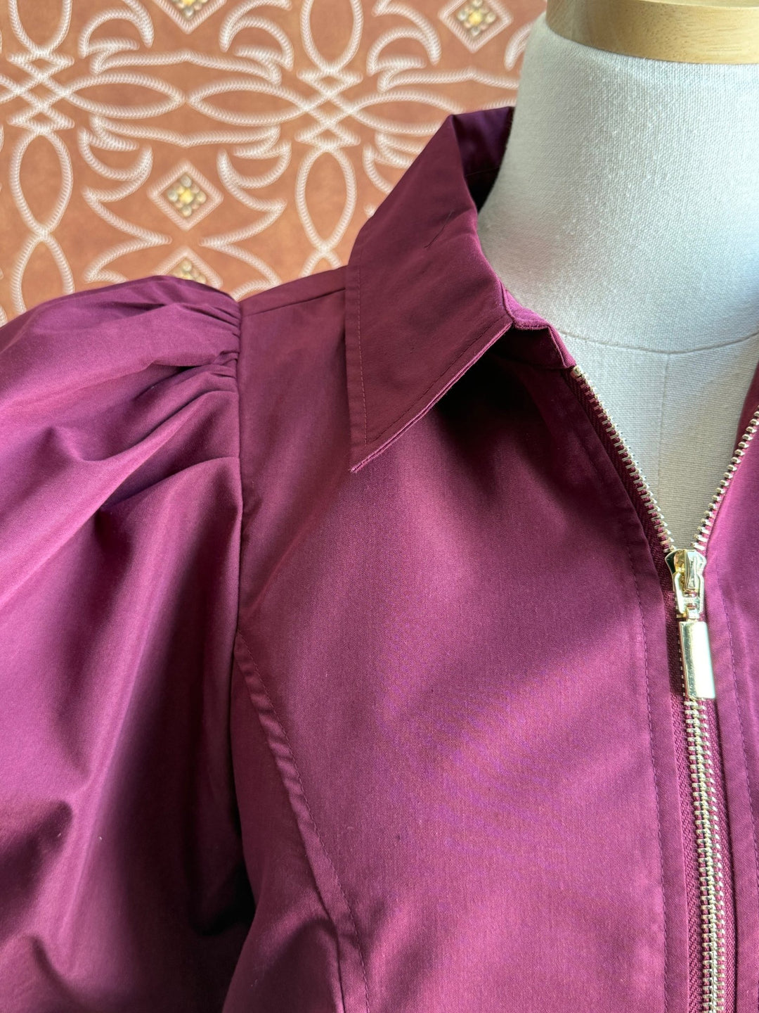 Puff Sleeve 1/4 Zip Top - High Call Outfitters