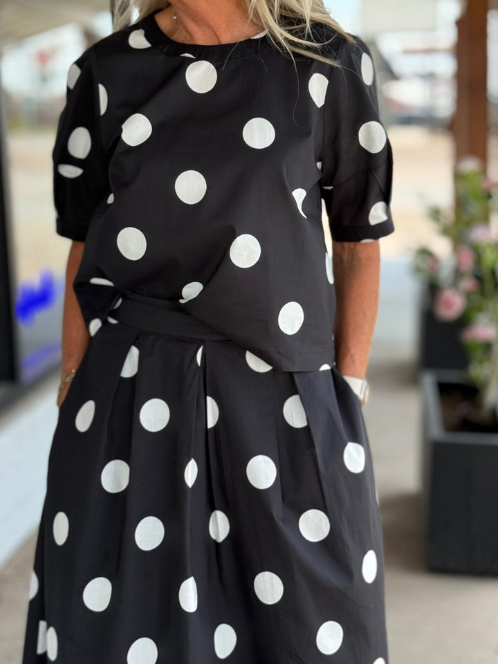 Polka Dot Skirt &amp; Top Set - High Call Outfitters