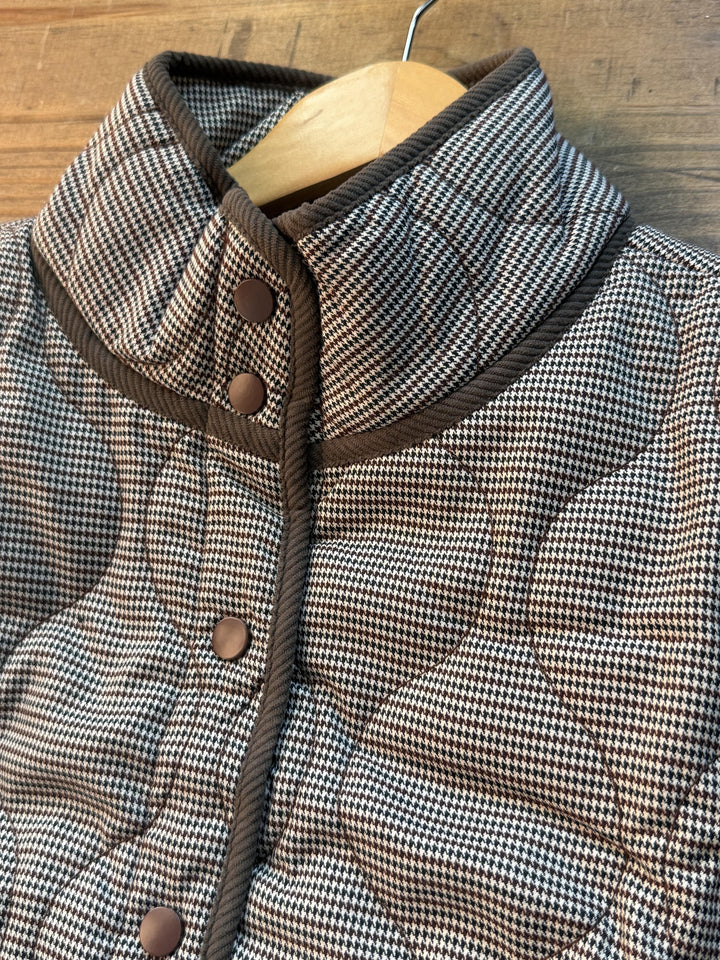 Hounds Tooth Quilted Vest from THML