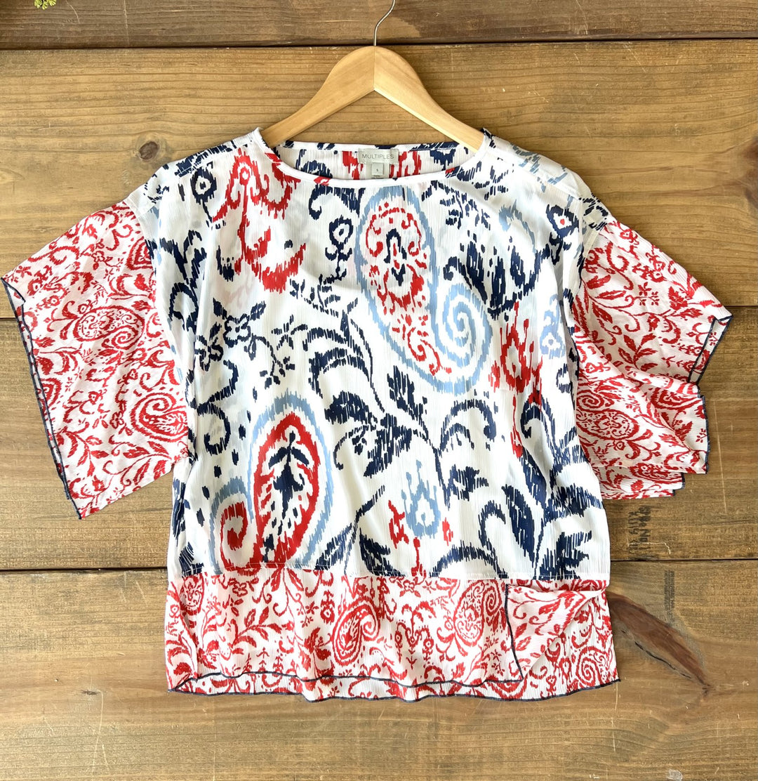 Paisley Abstract Print Top from Multiples - High Call Outfitters