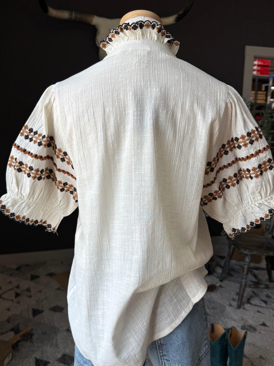 Rows of Embroidery Top from Ivy Jane