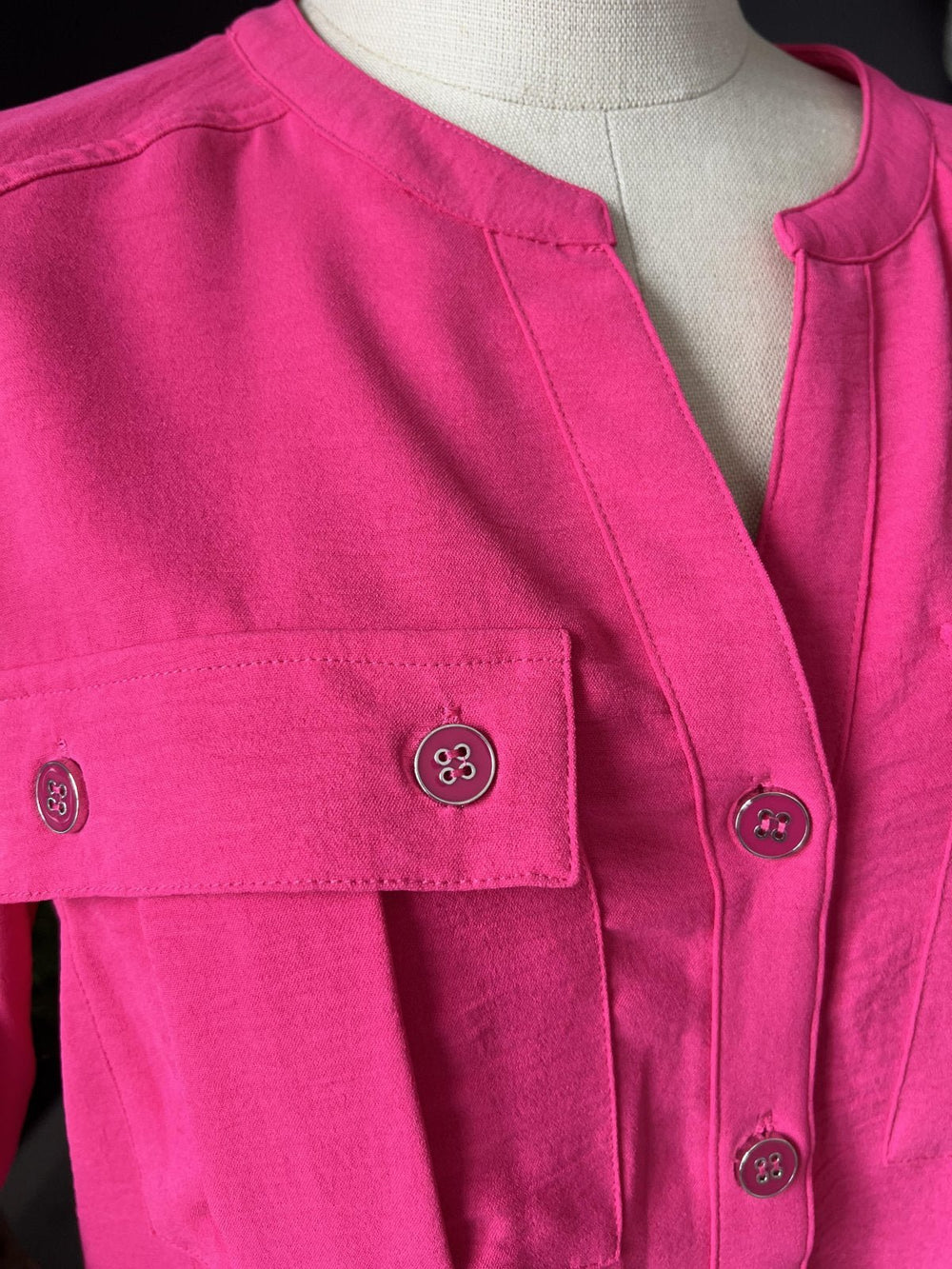 Banded Collar Shirt from Multiples - High Call Outfitters