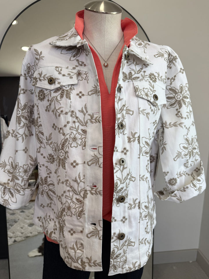 Embroidered Denim Jacket from Multiples