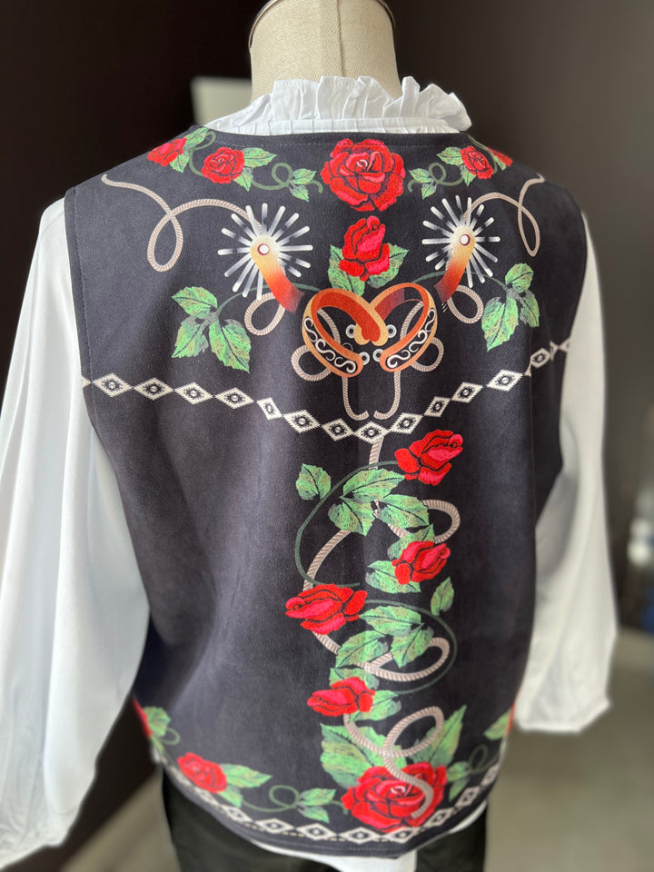 Floral Scoll Vest