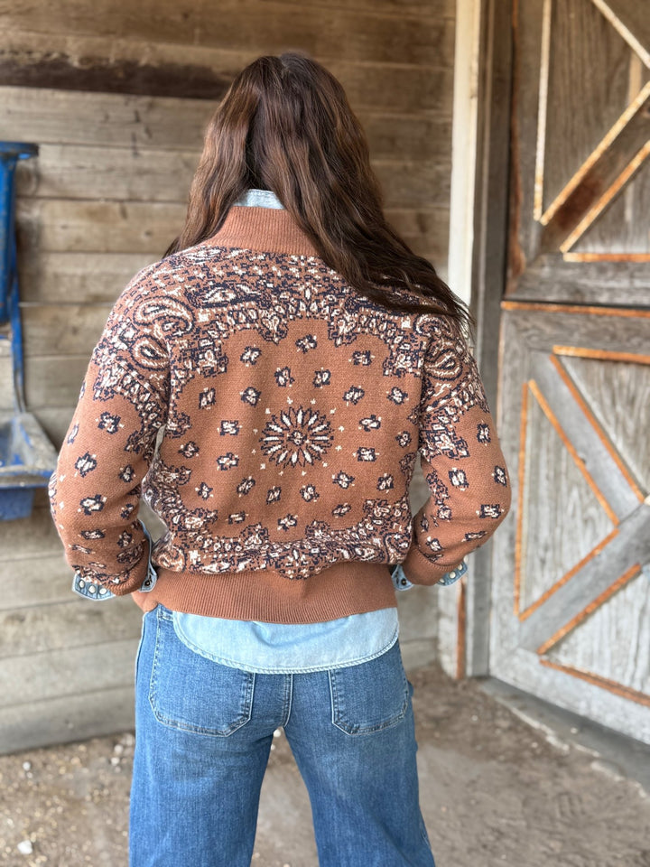 Bandana 1/2 Zip Sweater - High Call Outfitters