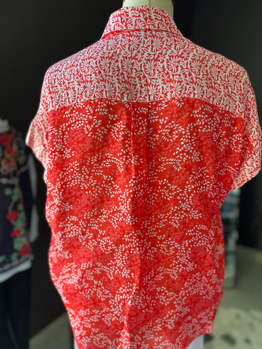 All Over Print Button Front Top from Multiples - High Call Outfitters